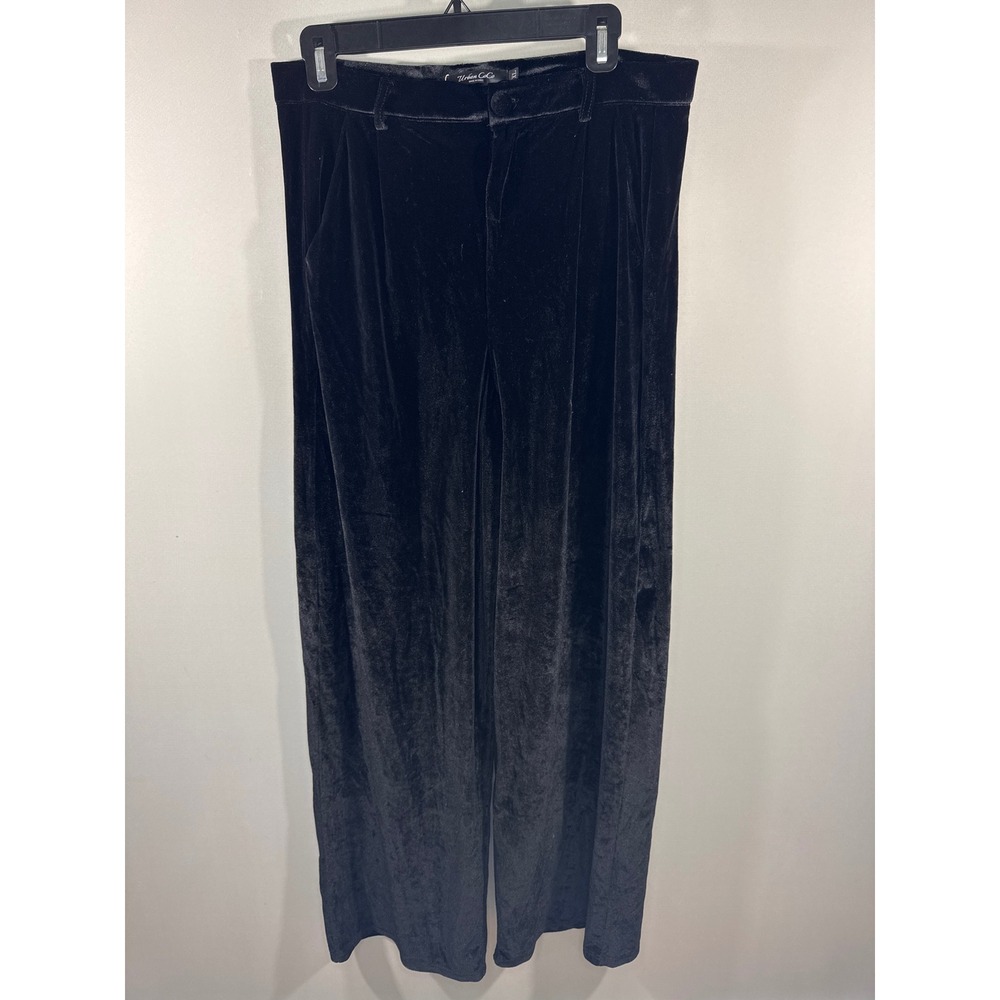 Urban CoCo Black Velvet Wide Leg Pants High‎ Waist Trousers XL NWT Whimsigoth